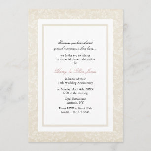 Convite de casamento e aniversário de casamento em