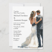convite de casamento econômico com letra moderna e