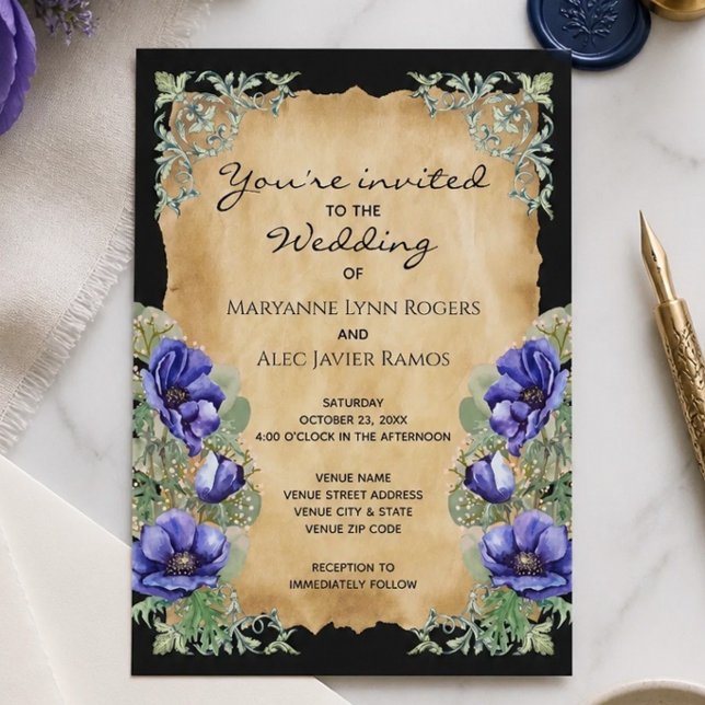 Convite de Casamento Elegância Atemporal (Criador carregado)