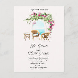 Convite de Casamento Elegância Bloom Queimando