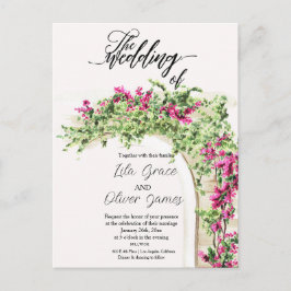 Convite de Casamento Elegância Bloom Queimando