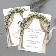 Convite de Casamento Elegância Boêmia