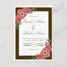 Convite de Casamento Elegância Floral
