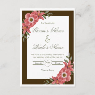 Convite de Casamento Elegância Floral