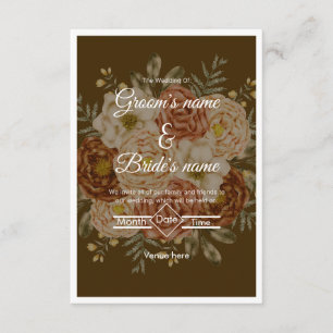 Convite de Casamento Elegância Floral Rústica