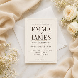 Convite de Casamento Elegância Marfim Macio Editáv