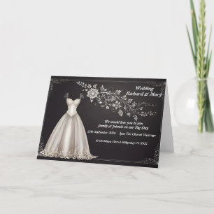 Convite de casamento Elegância Vestido de Noiva