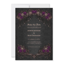 Convite de casamento Elegant Gothic save the date