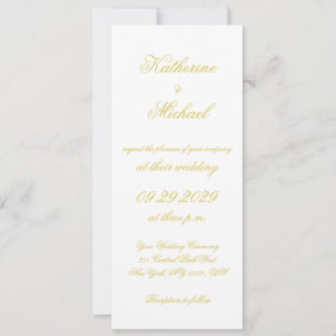 Convite de Casamento Elegant Script Island Citrus