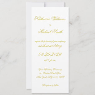 Convite de Casamento Elegant Script Island Citrus