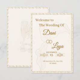 Convite de Casamento Elegante