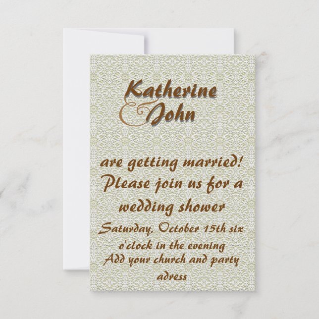 Convite de casamento elegante (Frente)