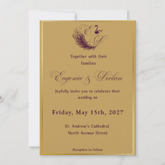 Convite de Casamento Elegante