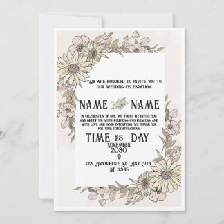 Convite de Casamento Elegante