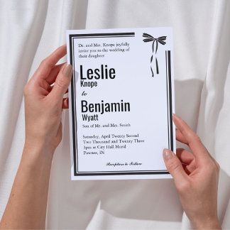 Convite de casamento Elegante