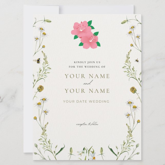Convite de casamento elegante (Frente)