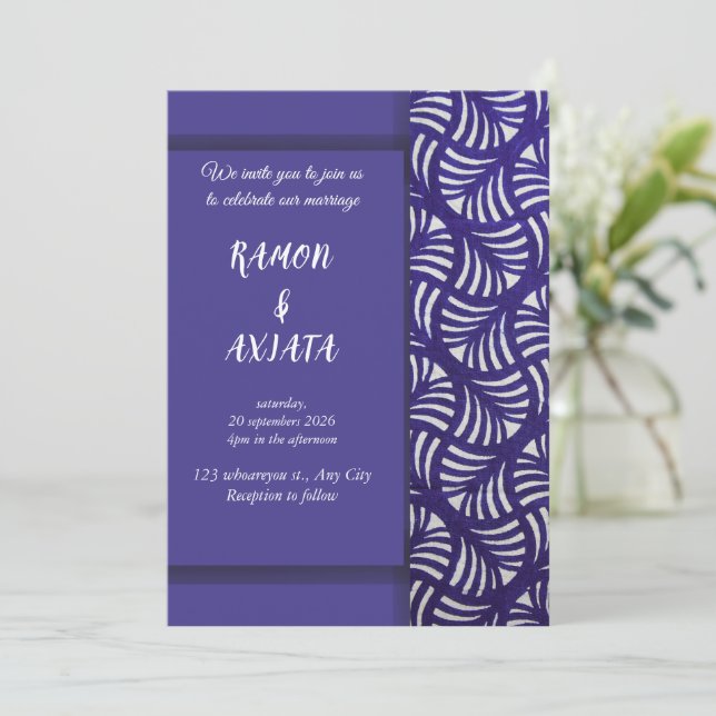 Convite de Casamento Elegante (Em pé/Frente)