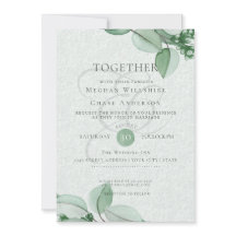 Convite De Casamento | Elegante Aquarela Eucalyptu