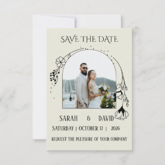 Convite de casamento Elegante Arqueado para Salvar