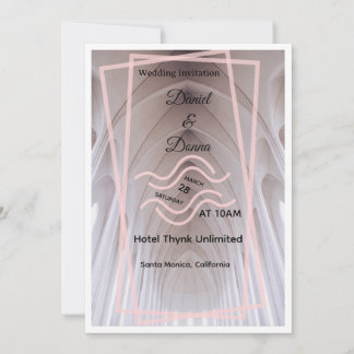 Convite de Casamento Elegante Catedral | Blush Min