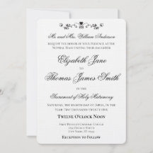 Convite de Casamento Elegante com Acento de Coraçã