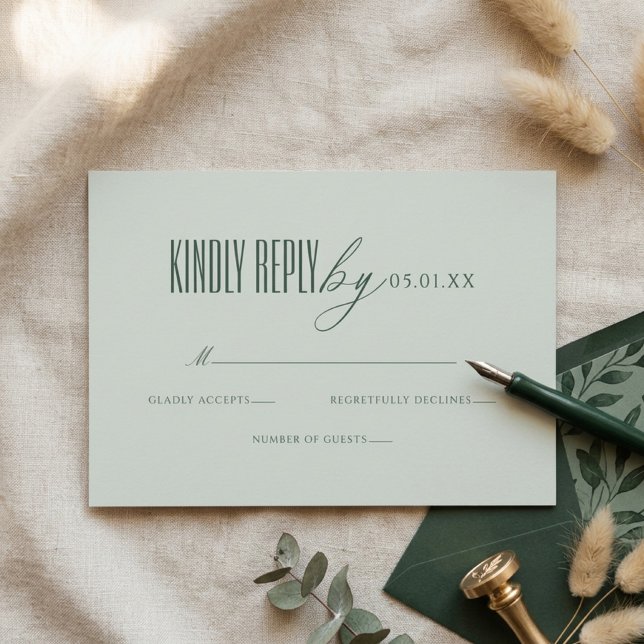 Convite de Casamento Elegante com Código QR RSVP e (Criador carregado)