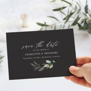 Convite de casamento elegante com eucalipto botâni