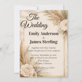 Convite de Casamento Elegante com Eucalipto em Aqu