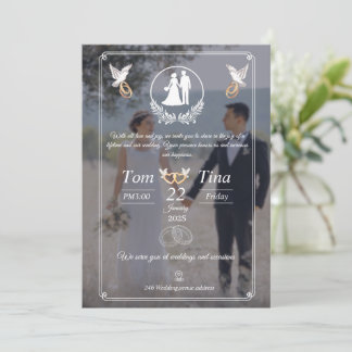 Convite de casamento elegante com novo design