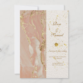 Convite de Casamento Elegante com Tinta Álcool Dou