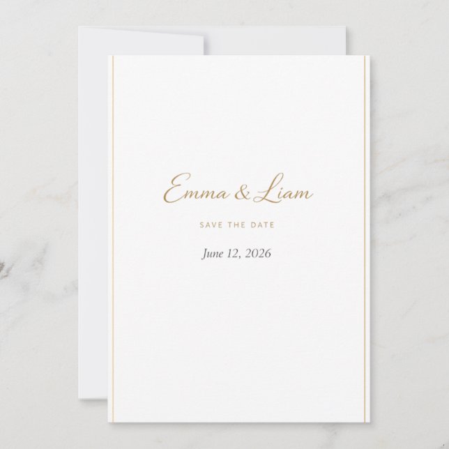 Convite de Casamento Elegante de Dupla Face – Mini (Frente)