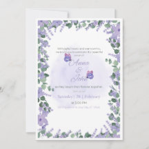 Convite de Casamento Elegante de Jardim Floral Mac