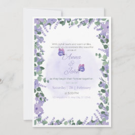 Convite de Casamento Elegante de Jardim Floral Mac