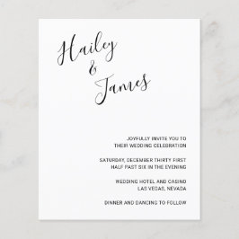 Convite de casamento Elegante de Orçamento de Foto