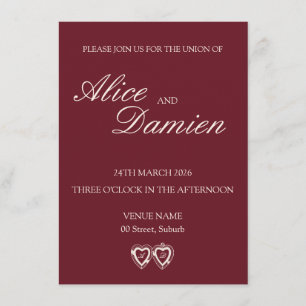 Convite de Casamento Elegante Dinheiro Antigo