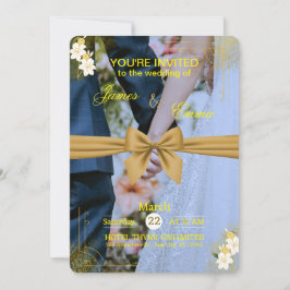 Convite de Casamento Elegante e Editável