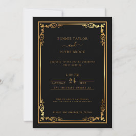 Convite de Casamento Elegante e Sofisticado com To
