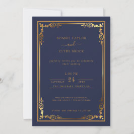 Convite de Casamento Elegante e Sofisticado com To
