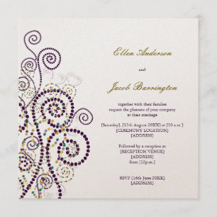 Convite de casamento elegante elegante das