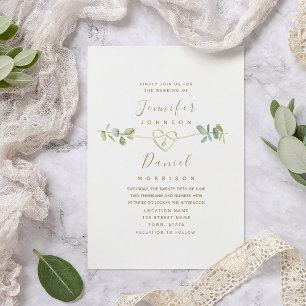 Convite de Casamento Elegante Eucalipto