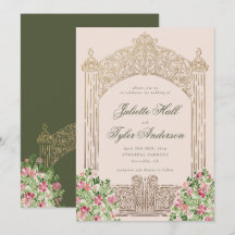 Convite de Casamento Elegante Falso Folheado Regal