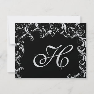 Convite de Casamento Elegante Fancy Swirl