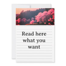 Convite de Casamento Elegante Flor de Cerejeira - 