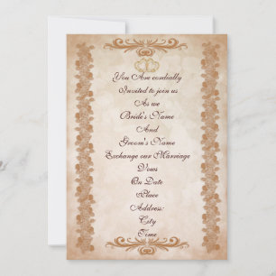 Convite de casamento elegante floral formal