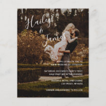 Convite de Casamento Elegante Foto Moderno Orçamen