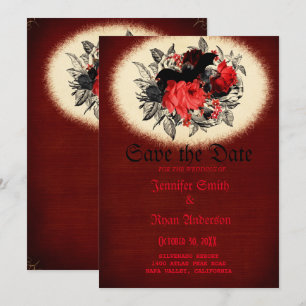 Convite de casamento Elegante Gótico para salvar a