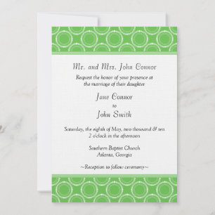 Convite de casamento elegante, Kelly Green