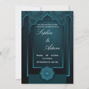 Convite de Casamento Elegante Marroquino
