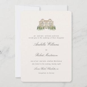 Convite de Casamento Elegante no Campo Italiano