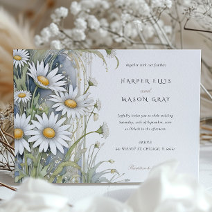 Convite de Casamento Elegante Nouveau Jardim de Ma